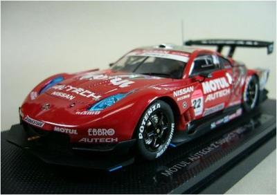 Ebro Motul Autech Z Super GT500 2007 Spätmodell Fertigprodukt 1/43 Rot/Silber