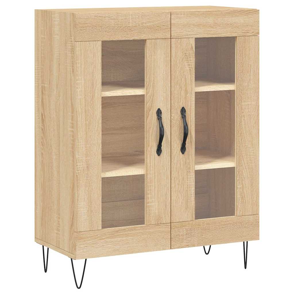 Vidaxl Witrynka, Dąb Sonoma, 69,5X34X180 Cm, Materiał Drewnopochodny