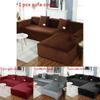 Simple Solid Color Plush Surface Sofa Protection Cover With Anti Slip Strip For Household Use