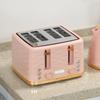 3000W 1.7L Kettle & 4 Slice Toaster, Kettle and Toaster Set with 7 Browning Controls and Crumb Tray, Light Pink