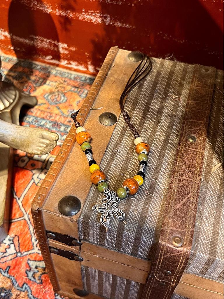 Sweet Eighteen Retro Ethnic Butterfly Necklace - Women's Unique Chinese Style Jewelry Chain