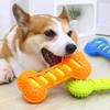 Durable Dog Chew Toy Bone with Built-in Squeaker for Teeth Cleaning and Interactive Play Suitable for Medium and Large Dogs