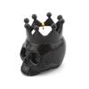 3D Crown Skull Candle Holder Resin Skull Candlestick Halloween Decoration Skeleton Candle Base Home Halloween Decor Supplies