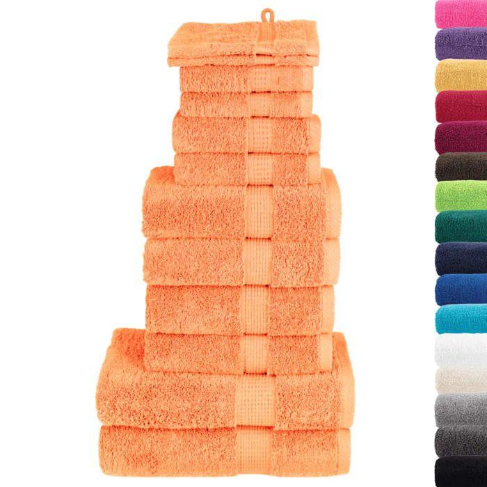VidaXL Ensemble de Serviettes de Qualité Supérieure 12 pcs, Essuie-mains, Serviettes de Douche, Draps de Bain, Serviettes 137580