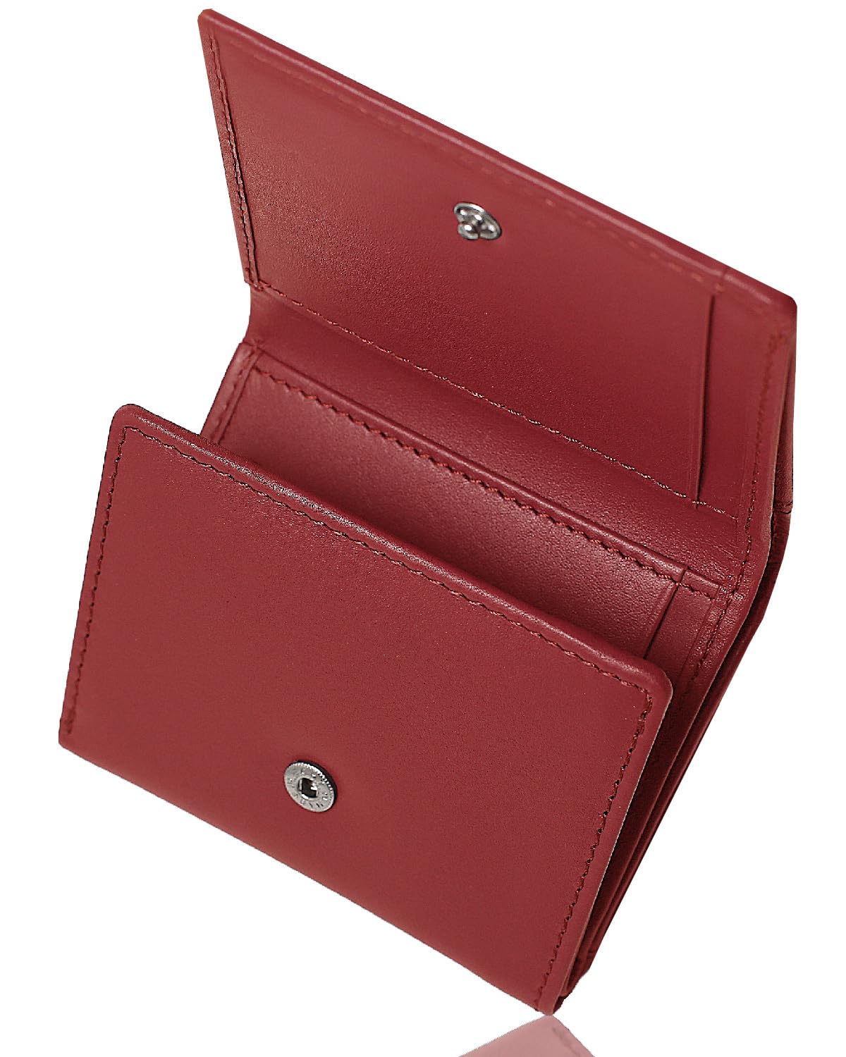 

mieno Mini for Men and Women Genuine Wallet, Compact, [Selected Leather, Tri-Fold, Compact] (Red)