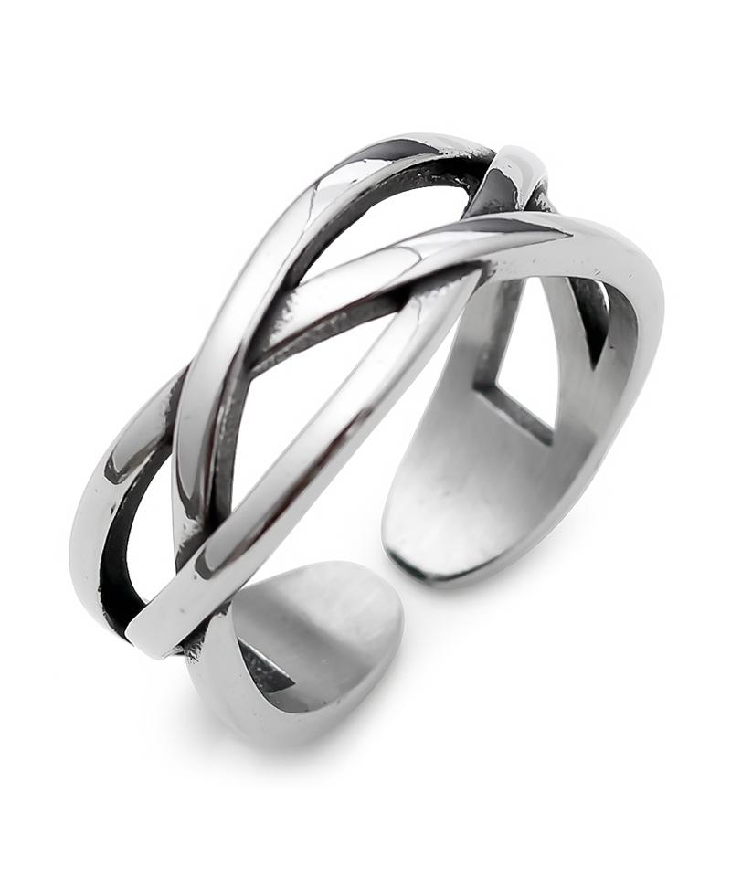 Blancier Modern Bl267R1274 Open Ring Wave Women'S Ring