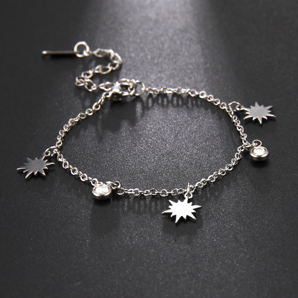 Korean Butterfly Crystal Bracelets on Hand for Women Stainless Steel Charm Bracelet Jewelry Valentine's Day Gift