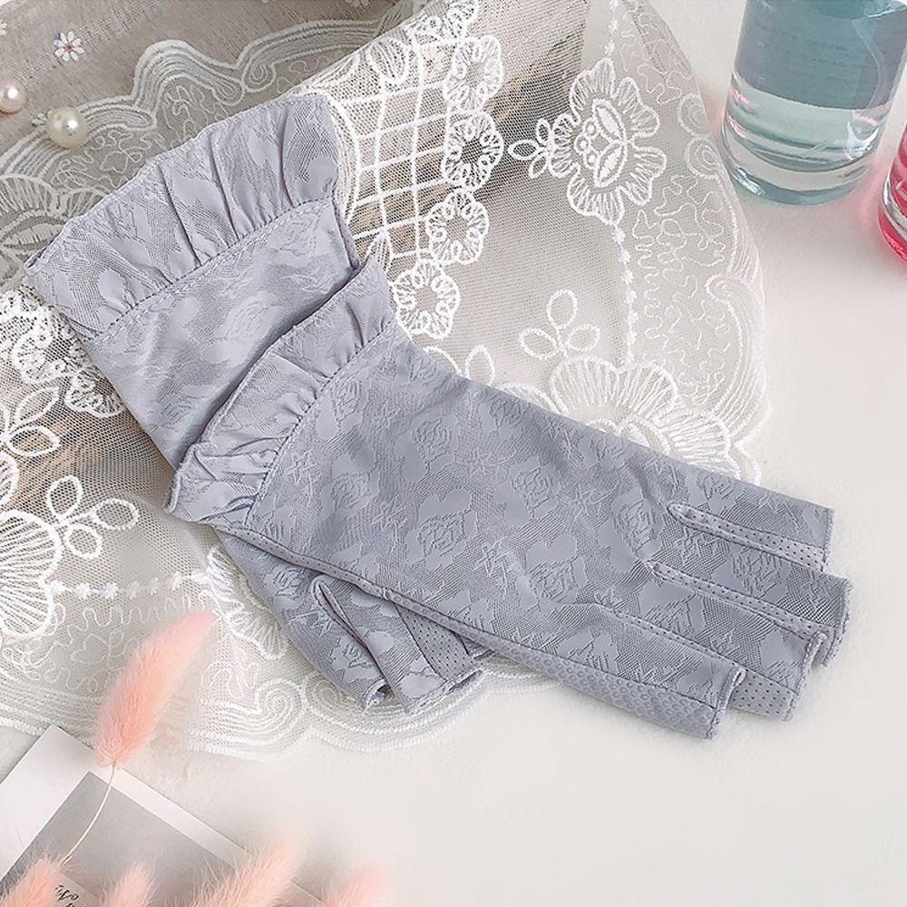 Non-slip Sun Protection Gloves Breathable Half-finger Gloves New Exposed Finger Gloves  Summer
