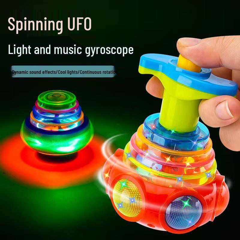 Children's Colorful LED Music Spinning Top Toy