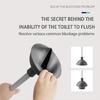 Ergonomic Silicone Toilet Cleaner High Pressure Plunger with Holder For Stubborn Clogs Space Saving Vertical Storage
