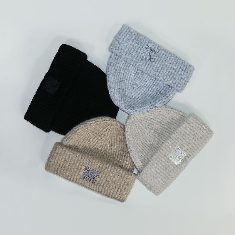 Wool hat big head circumference wool hat women's season 2025 new loose thick warm cold hat knitted men
