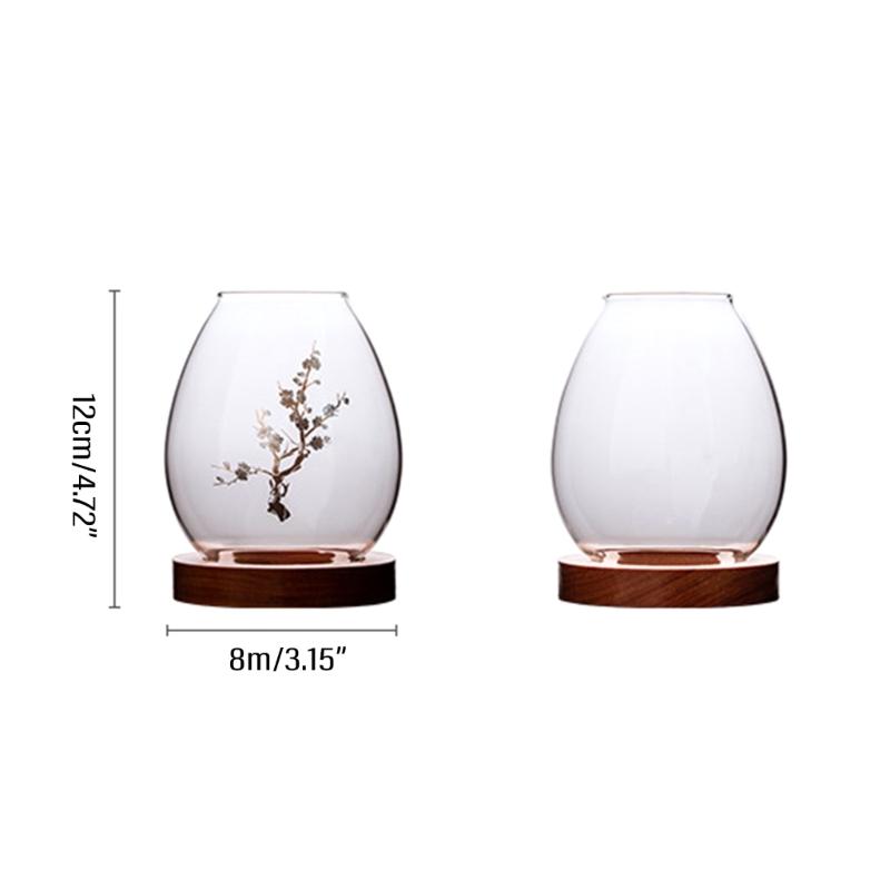 Windproof Candle Shade Cover Candle Shade Cover with Wood Base Home Decorations