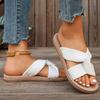 Womens Slide Sandals, Non- Water-Resistant PU - Sandals With All-Day Comfort For Indoor Outdoor Casual Errands & Beach Days