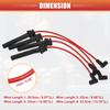 UXCELL 4pcs Car Spark Plug Coil Wires Ignition Coil Harness Cable 7mm Fit for MINI Cooper R50 R52 R53