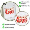Christmas Bathroom Toilet Stickers Stocking Stickers, Waterproof PVC Decals for Holiday Home Easy Peel And Stick Decoration, Red Watercolor