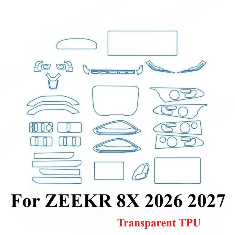 Auto Central Control Screen TPU Navigation Anti Scratch interior Protection Film GPS Navigation For ZEEKR 8X 2026