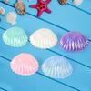 10pcs Plastic Shell Candy Boxes Sparkling Shells Gift Box Baby Shower Snack  Jewels Packaging Mermaid Birthday Party Decoration