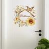 Fun-f154 English Slogan Bathroom Sunflower Butterfly Bedroom Door Wall Sticker Self-adhesive