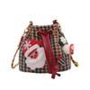 Kids Christmas Santa Canvas Shoulder Bag With Waterresistant Material For Preschool Gifts