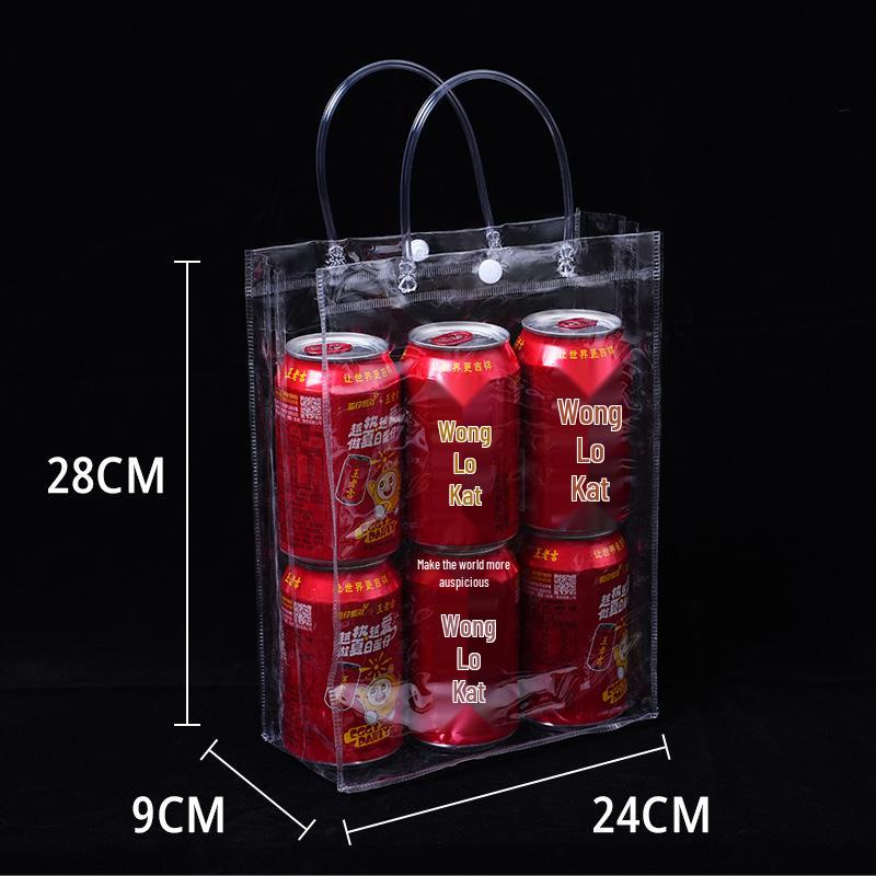 Custom Print PVC Transparent Tote Bag for Weddings and Gifts