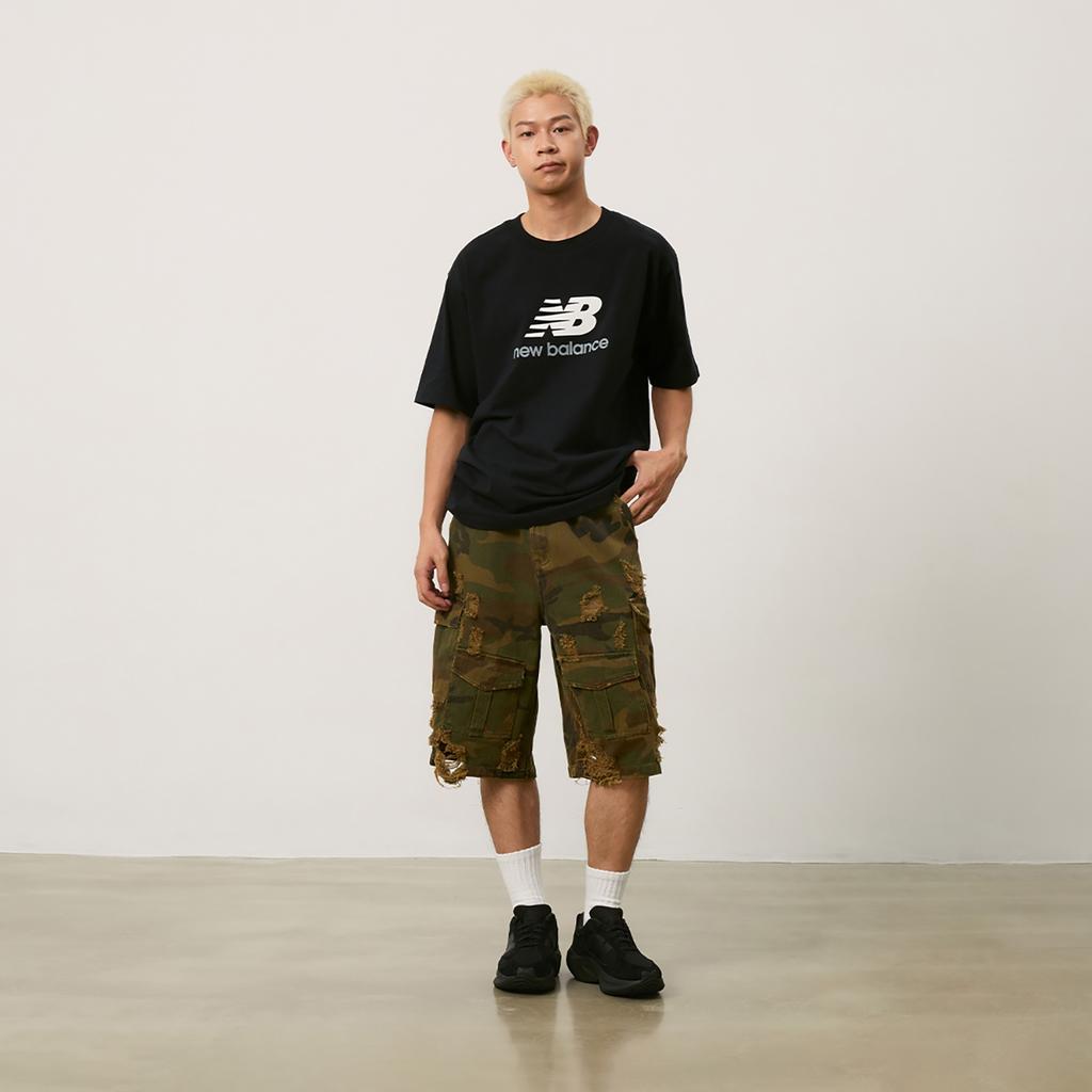 New Balance Essential Logo T-shirt Asia Sizing 'Black' Men's AMT31541-BK