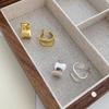 925 Sterling Silver Jewelry Simple Irregular Wide C-shaped Stud Earrings for Women Wedding Party Jewelry For Girls Friend Gift