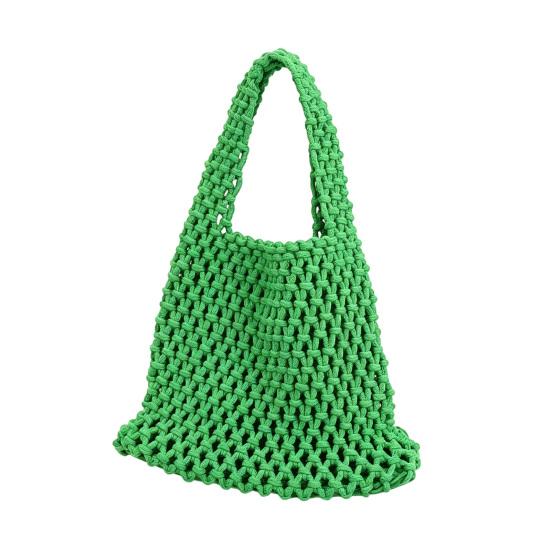 Hand Braided Tote Bag Large Capacity Boho Handbag Women Summer Beach Tote Rope Braided