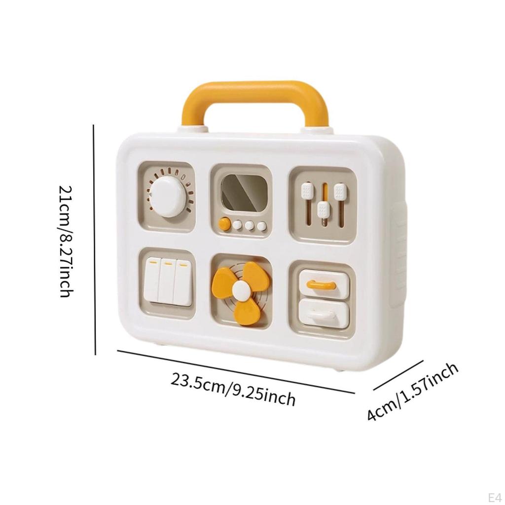 Montessori hračka Busy Board, Vzdělávací multifunkční puzzle hra s životními dovednostmi, Senzorická aktivita