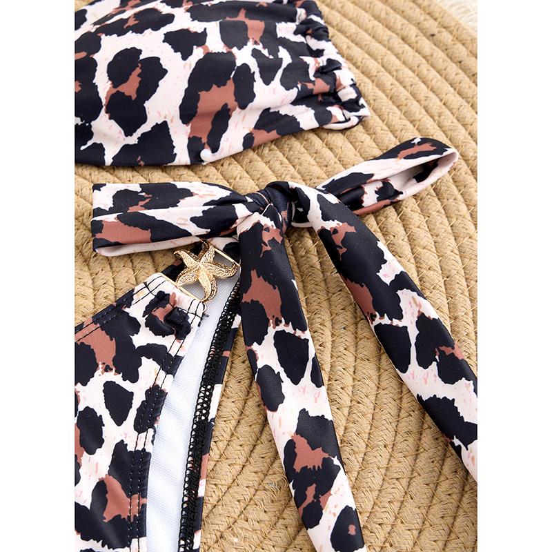 Sexig Leopard Micro Bikini Dam Badkläder Kvinna Badkläder Mini Trosa Tvådelat Bikiniset Strandkläder Badkläder