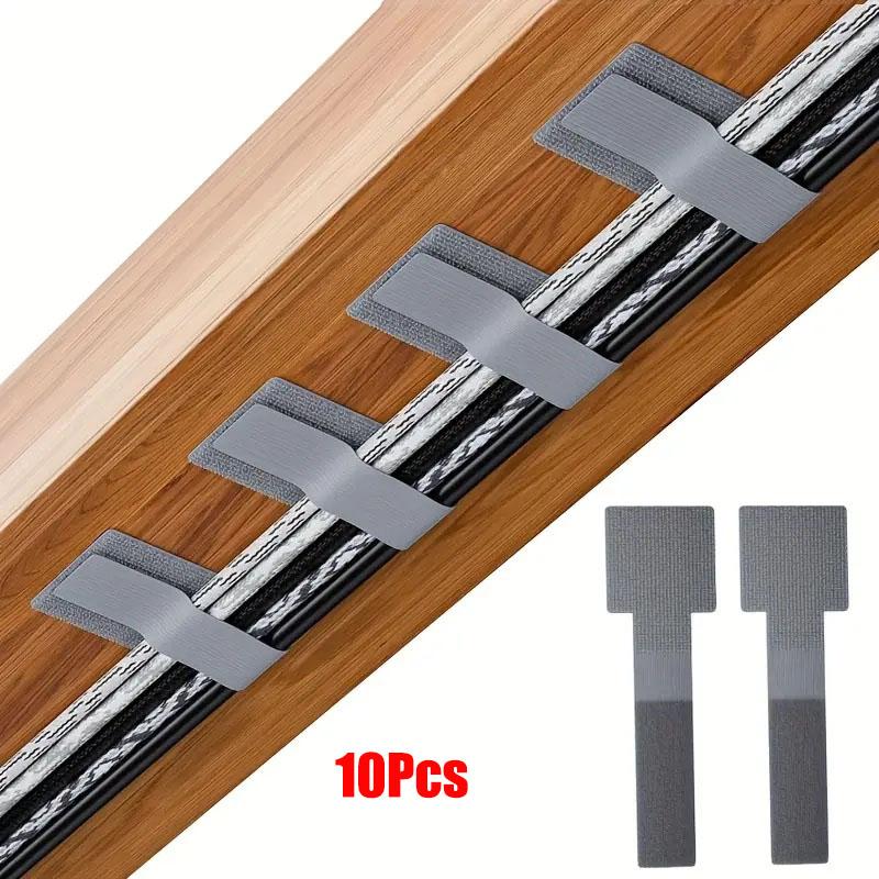 

35Pcs Self-Adhesive Heavy Duty Velcro Cable Ties, Black, Grey and White - Versatile Desk Office Cable Management Straps