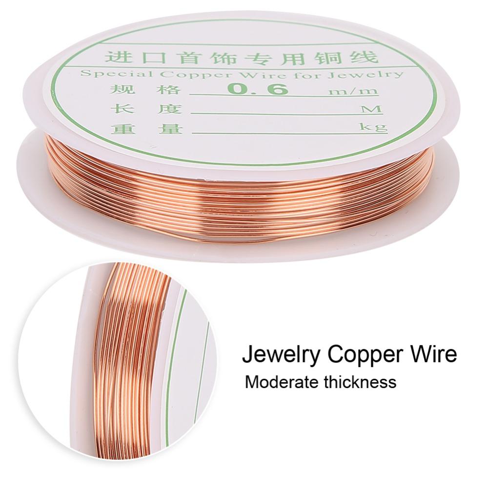 10 Stück Roségoldfarben Schmuck Kupferdraht 0,6 mm Halskette Schmuck Perldraht Perlenzubehör