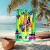 Personalized customized proof beach towel with Barbapapa pattern - soft, absorbent, quick-drying, perfect swimming, camping&bathing