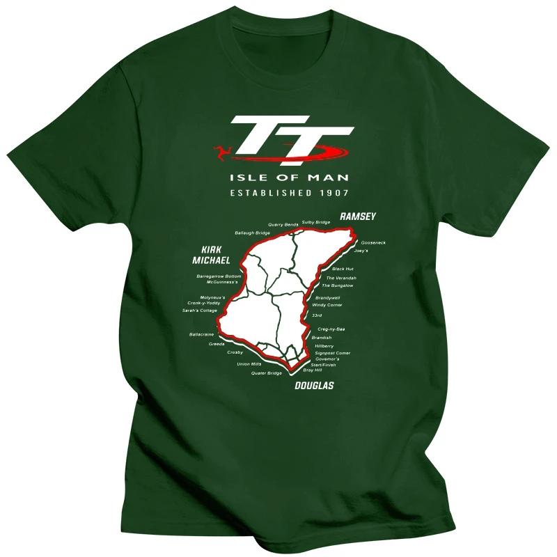 

Круті футболки з картою Isle of Man TT, чиста натуральна бавовна, чоловіча, гарна футболка 2XL