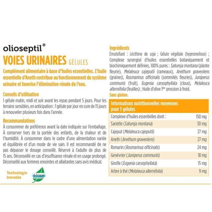 Ineldea Olioseptil Voies Urinaires 15 Gélules