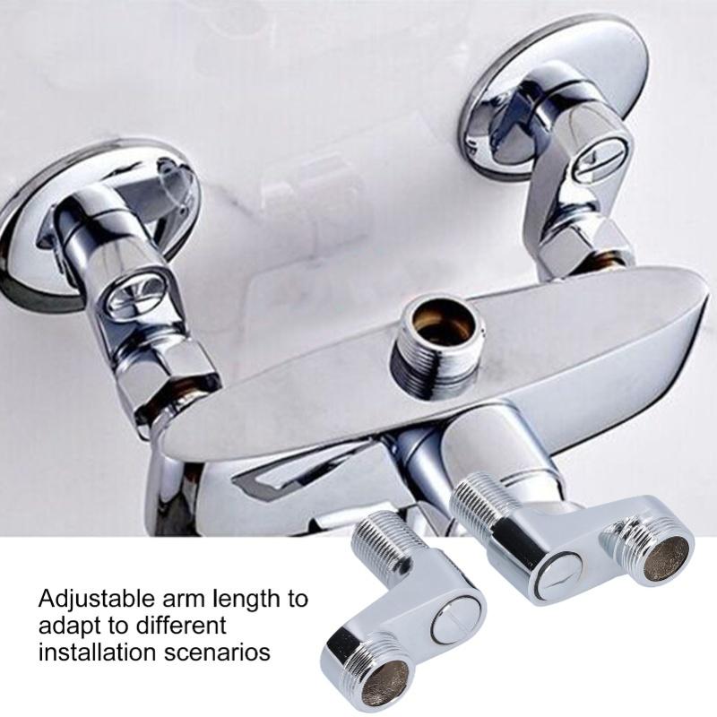 G1/2 To G3/4 Shower Mixer Faucet Swing Arm Adapter Cold Hot Water Pipe Fixed Accessory For Bathroom