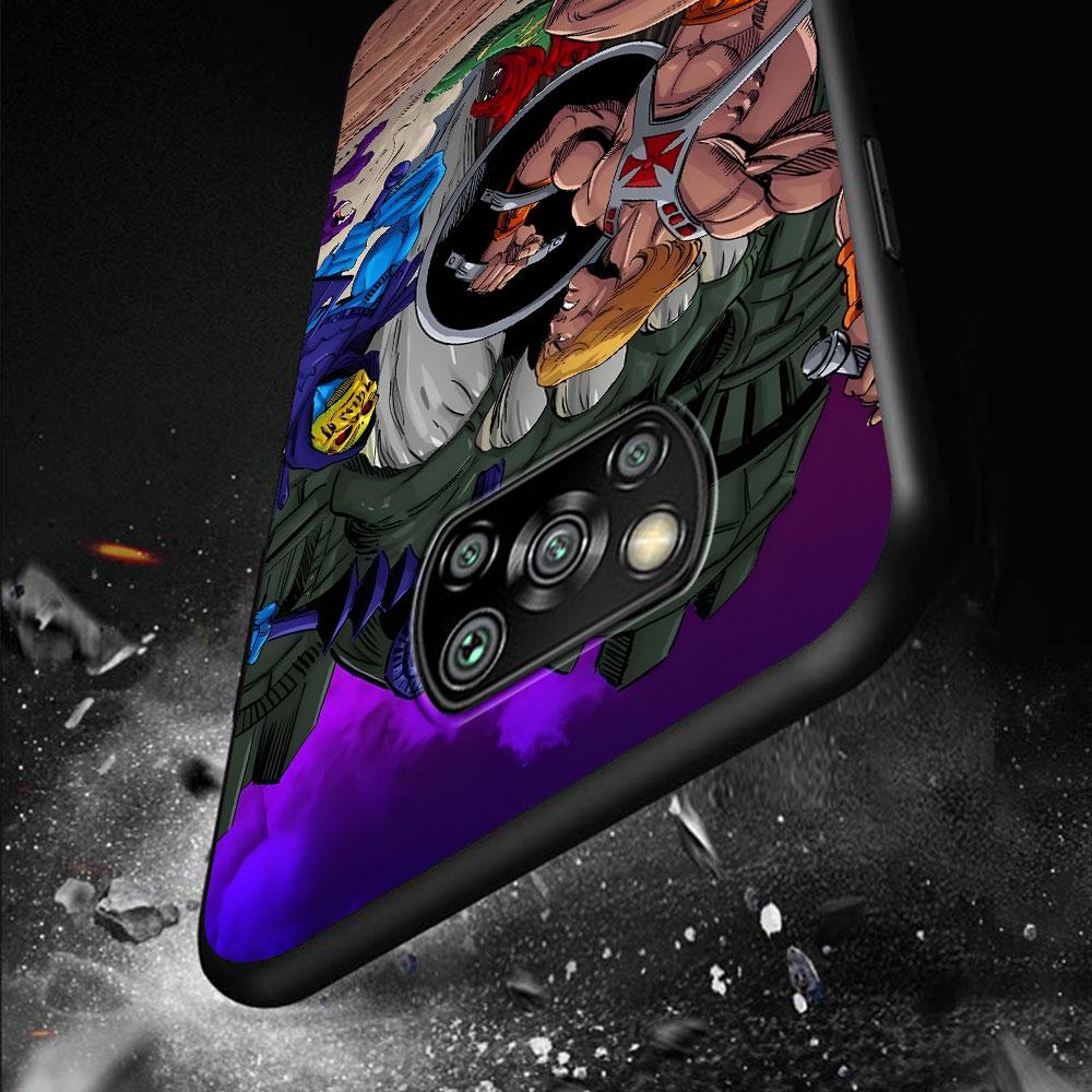 Masters of the Universe Revolution Komiksový obal pro Xiaomi Poco M5s X3 NFC X5 F3 M4 M3 Pro Černý Silikonový Měkký Kryt na Telefon Coque