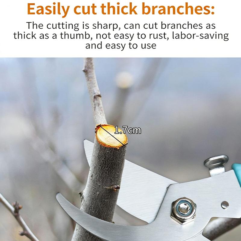 Stainless Steel Pruner Multi-Purpose Gardening Pruning Tool for Landscape Fruit Tree Scissors Horticulture Branch Pruner