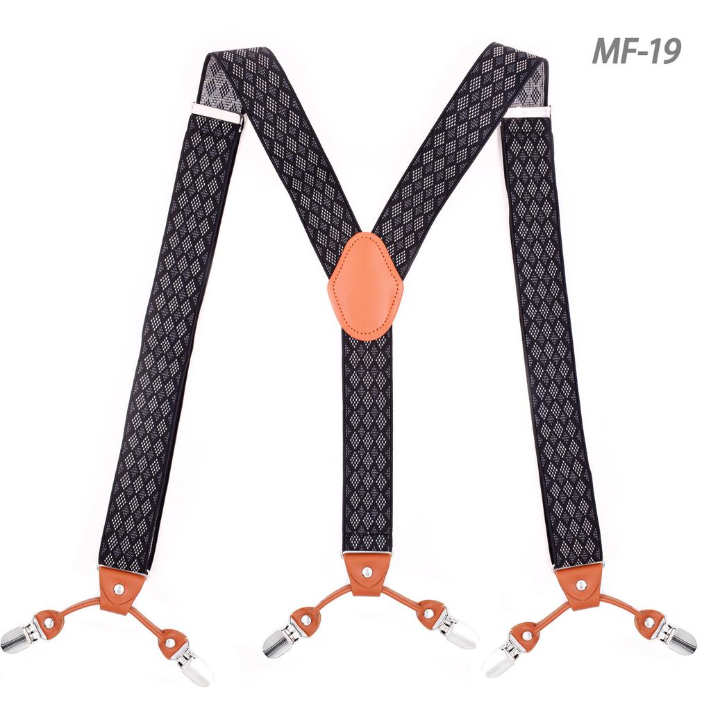 Man's Braces Leather Suspenders Adjustable 6 clip Men's Suspenders Fashion Clothing Recessionista Gift for Dad