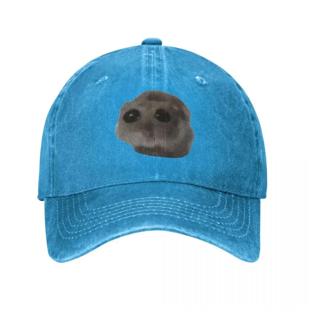 This Is Me If You Even Care Sad Hamster Meme Baseball Cap Vintage Distressed Denim Headwear Unisex Women Outdoor Activities Hat Cap
