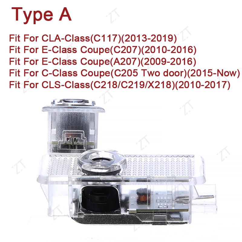 HD Glass Lens Car Door Light Welcome Lamp Never Fade For Mercedes Benz CLA E C S V CLS CLA CLK SLK SLR Class Sprinter Viano Vito