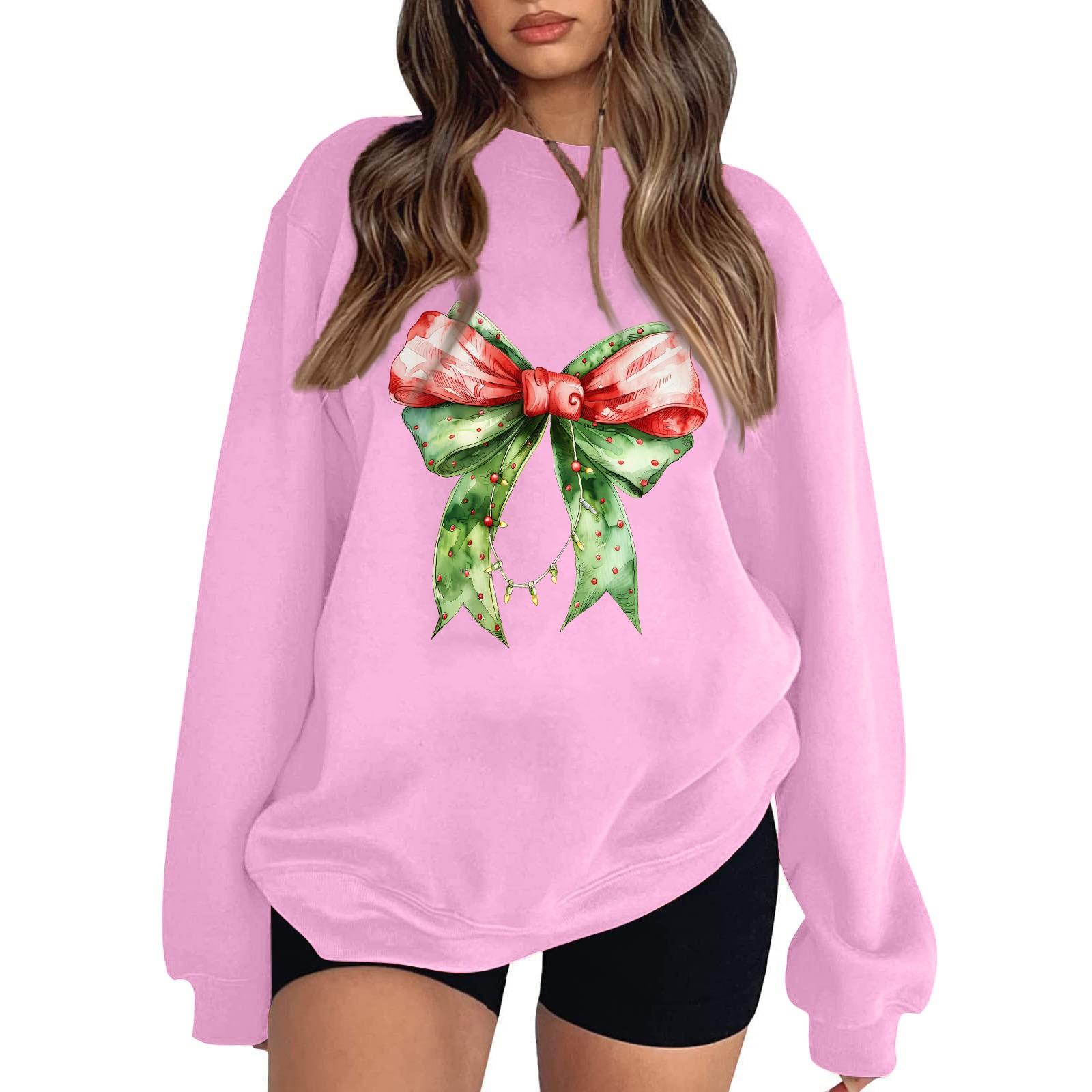 

Женская мода повседневная толстовка с капюшоном с длинным рукавом и вставкой на плече с принтом и круглым вырезом XXXL розовый