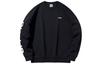 Table Tennis Collection, Letter Print Fleece Lined Casual Long Sleeved Pullover Sweatshirt Men's Black White AWDSD23-1