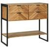 Console Table Brown 90 x 35 x 80 cm Solid Wood Acacia