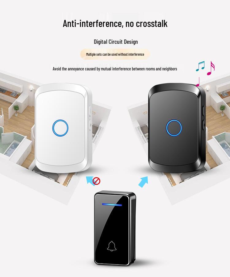 Wireless Self-Powered Doorbell with Ultra-Long Range and Remote Control, Ideal for Home Entry and Elderly Assistance