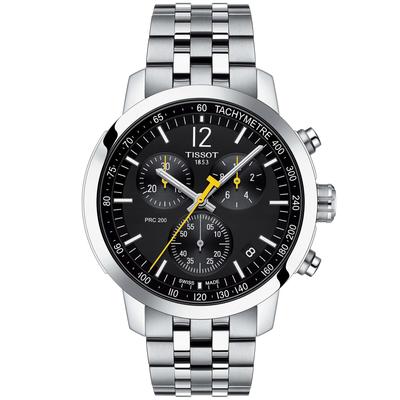 Reloj Cronógrafo Tissot PRC 200 para Hombre, Esfera Negra, Brazalete, Modelo T1144171105700 [Importación Oficial]