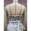 Women's Summer One-button Irregular Lace See-through Halter Dresses