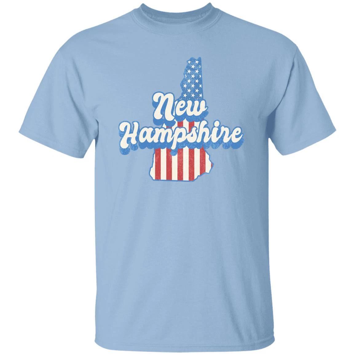 New Hampshire US flag Unisex T-Shirt American patriotic NH state tee White Ash S