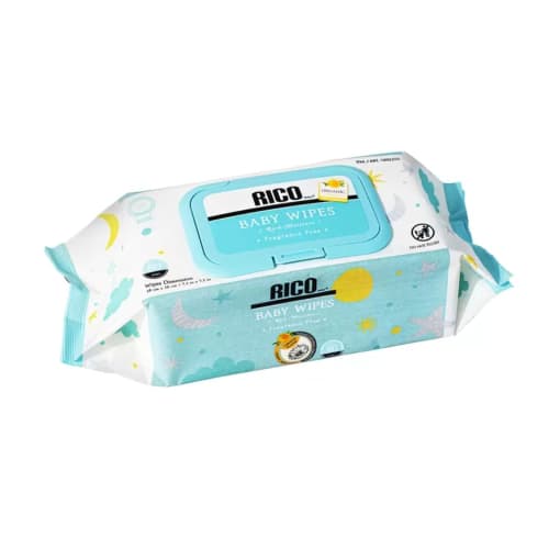 Costco RICO Baby Wipes, Large Capacity Case of 900 Wipes (100 x 9 Packets) (1) (y-courage Trademark Registered)