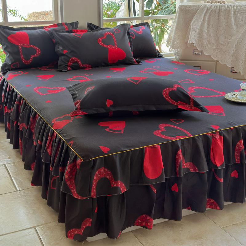 23 barev Matná protiskluzová sukně od postele Jednolůžková jednolůžková sukně s manželskou postelí velikosti Queen s manželskou postelí velikosti Queen Sukně s matrací Ochranné pouzdro/přikrývka Sukně se 2 povlaky na polštář