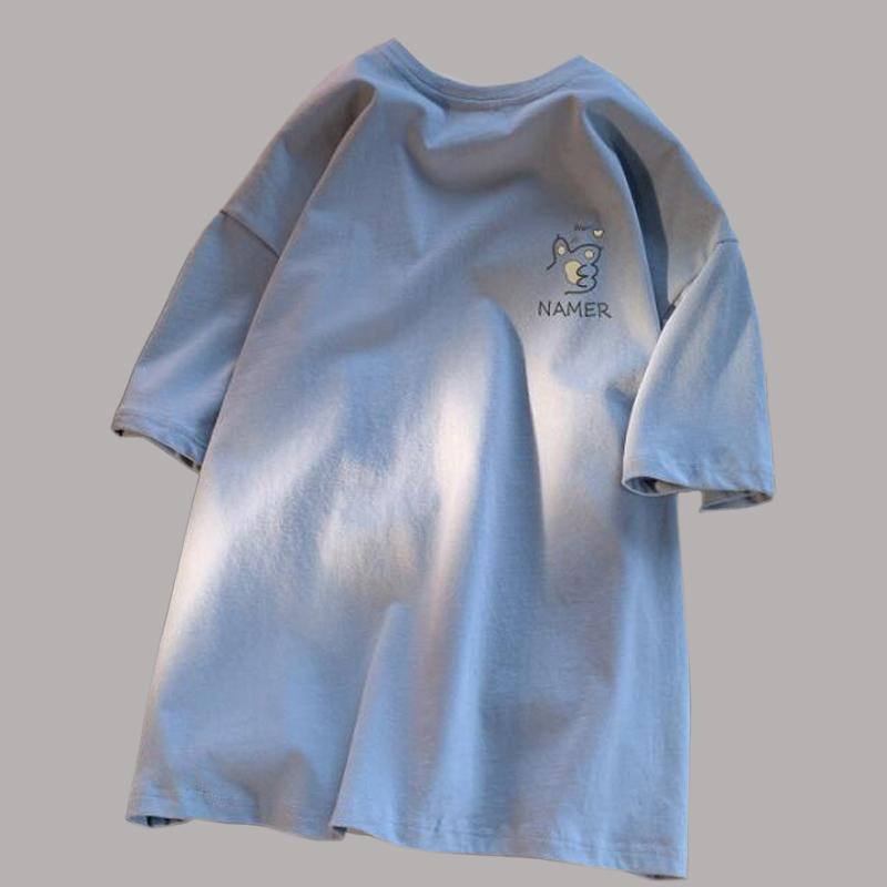 Original Cotton Short Sleeve Women's Casual Summer Loose Simple Trend Tops